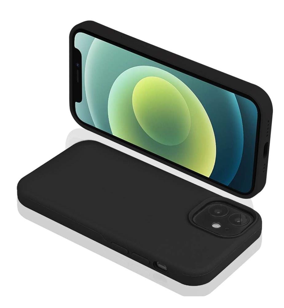 Hard Silicone Case for iPhone 12 - Black