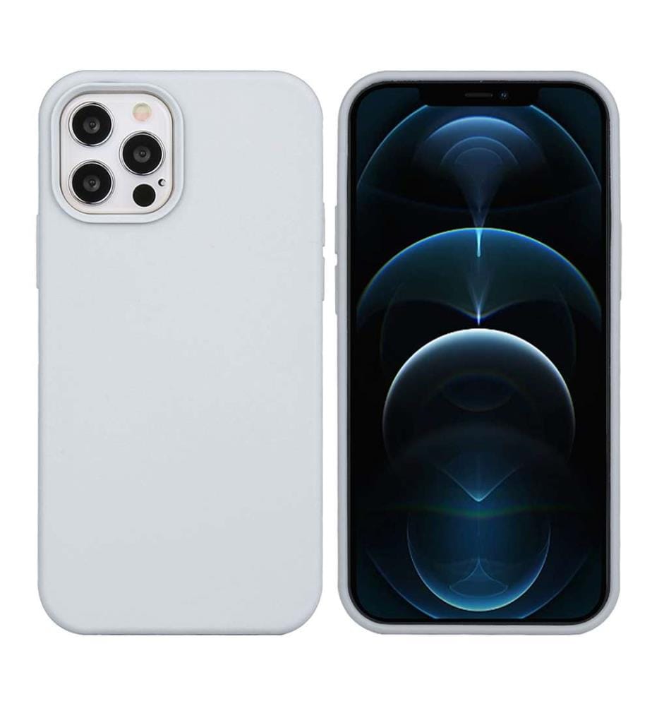 Custodia rigida in silicone per iPhone 12 Pro - Argento