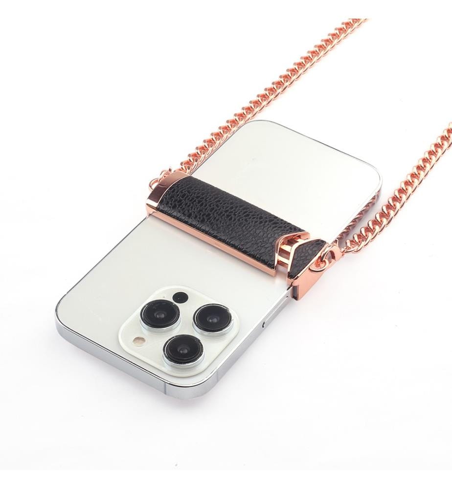 Telefonkettenhalter - Schwarz/Gold