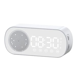 Bluetooth alarm clock speaker - White