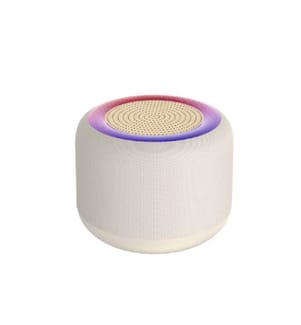 Portable Bluetooth Speaker With Led & Powerful Bass - White