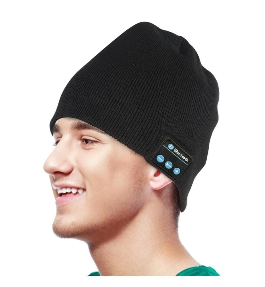 Beanie with Bluetooth Earphones - Black