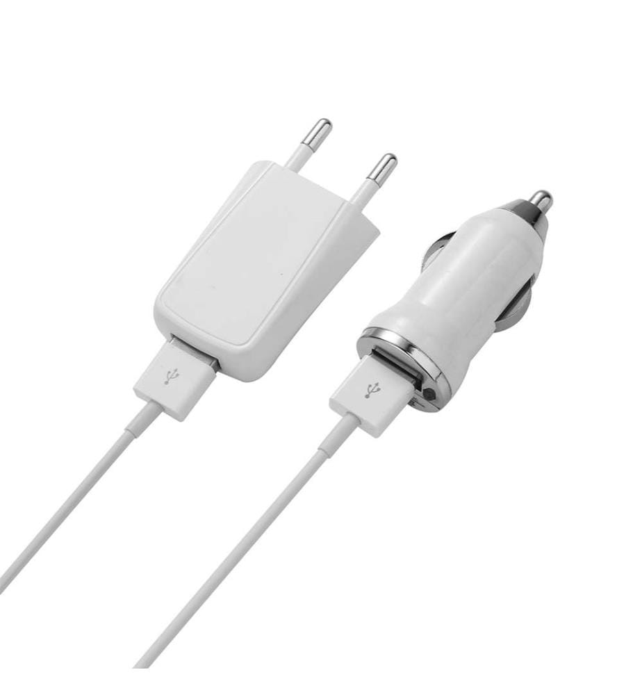 3-in-1-Set mit USB-zu-Lightning-Kabel 2 Meter - Weiss