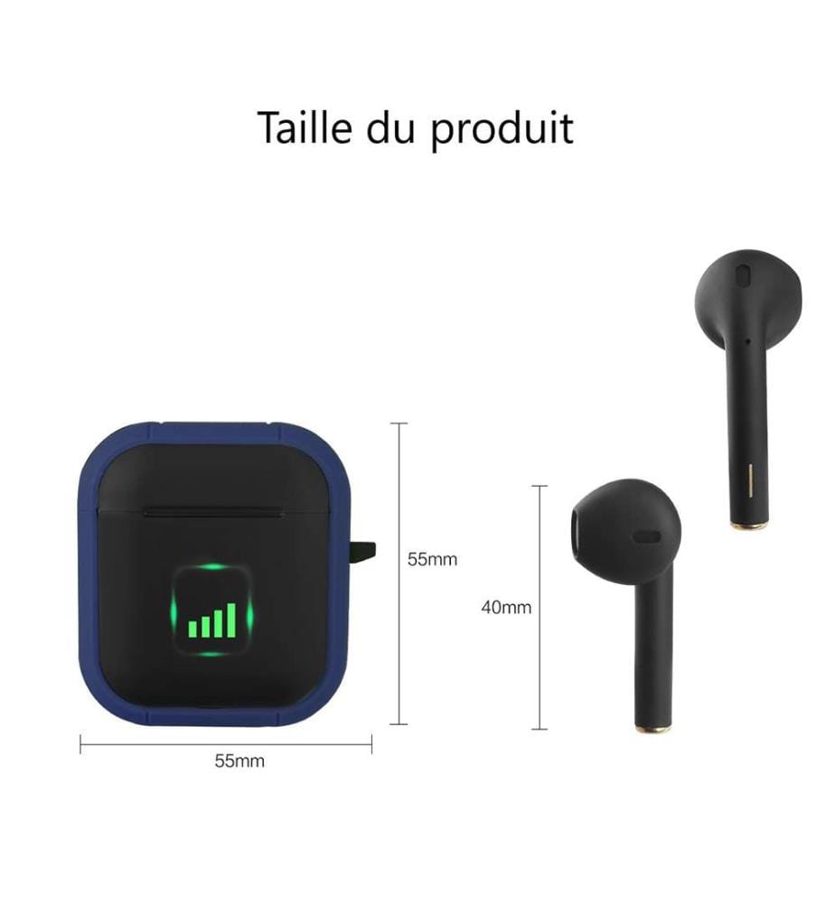 Ecouteurs Bluetooth sans fil - Bleu