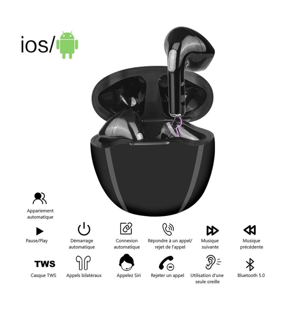 Cuffiette Bluetooth - Nero