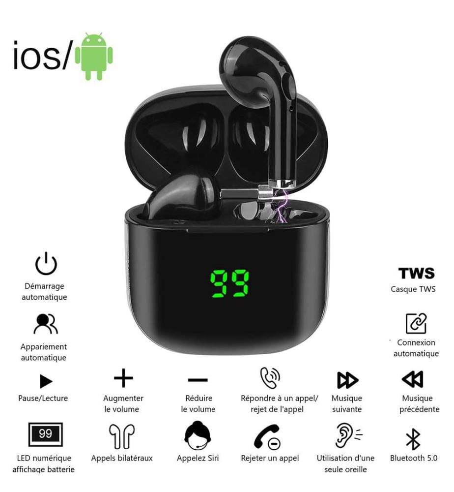 Noise-Cancelling Bluetooth Headset - Black