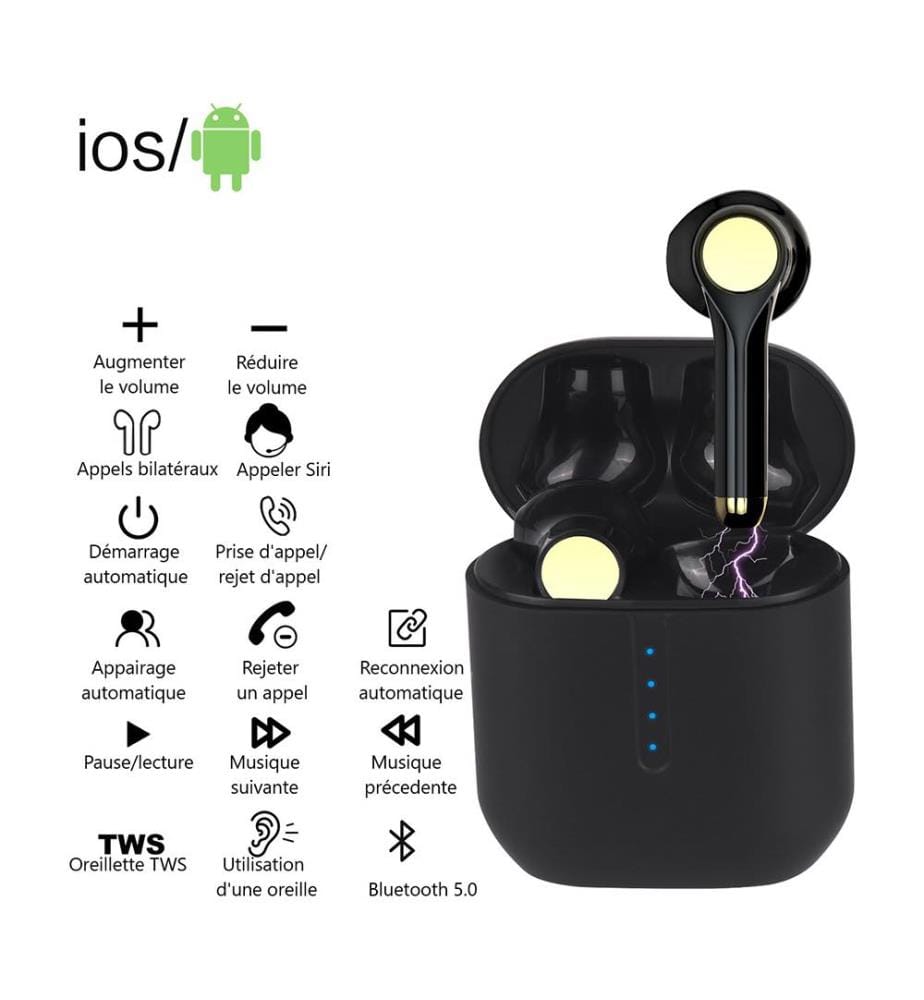 Cuffiette Bluetooth - Nero