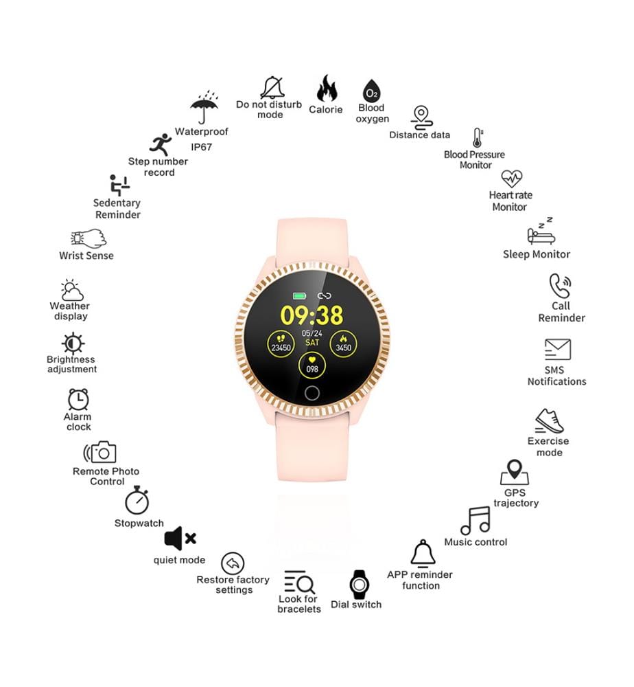 Smartwatch GPS Multifuncton - Roségold