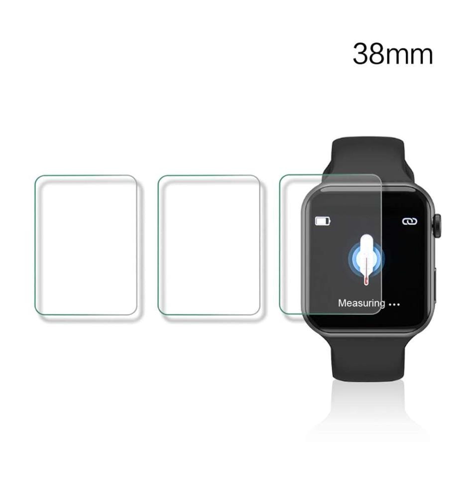 Pack of 3 Protectors for Apple Watch 38 mm - Transparent