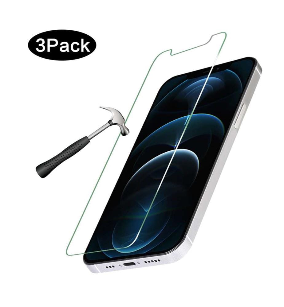 Pack of 3 Tempered Glasses for iPhone iPhone 12/12Pro - Transparent