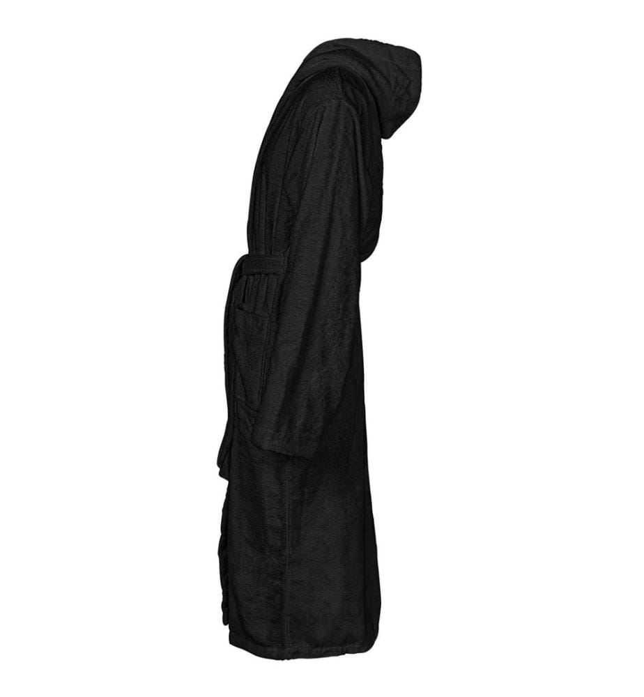 Bademantel KINN Schwarz M Baumwolle