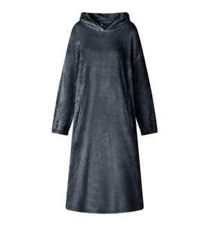 Decken-Hoodie Marineblau M Flanell