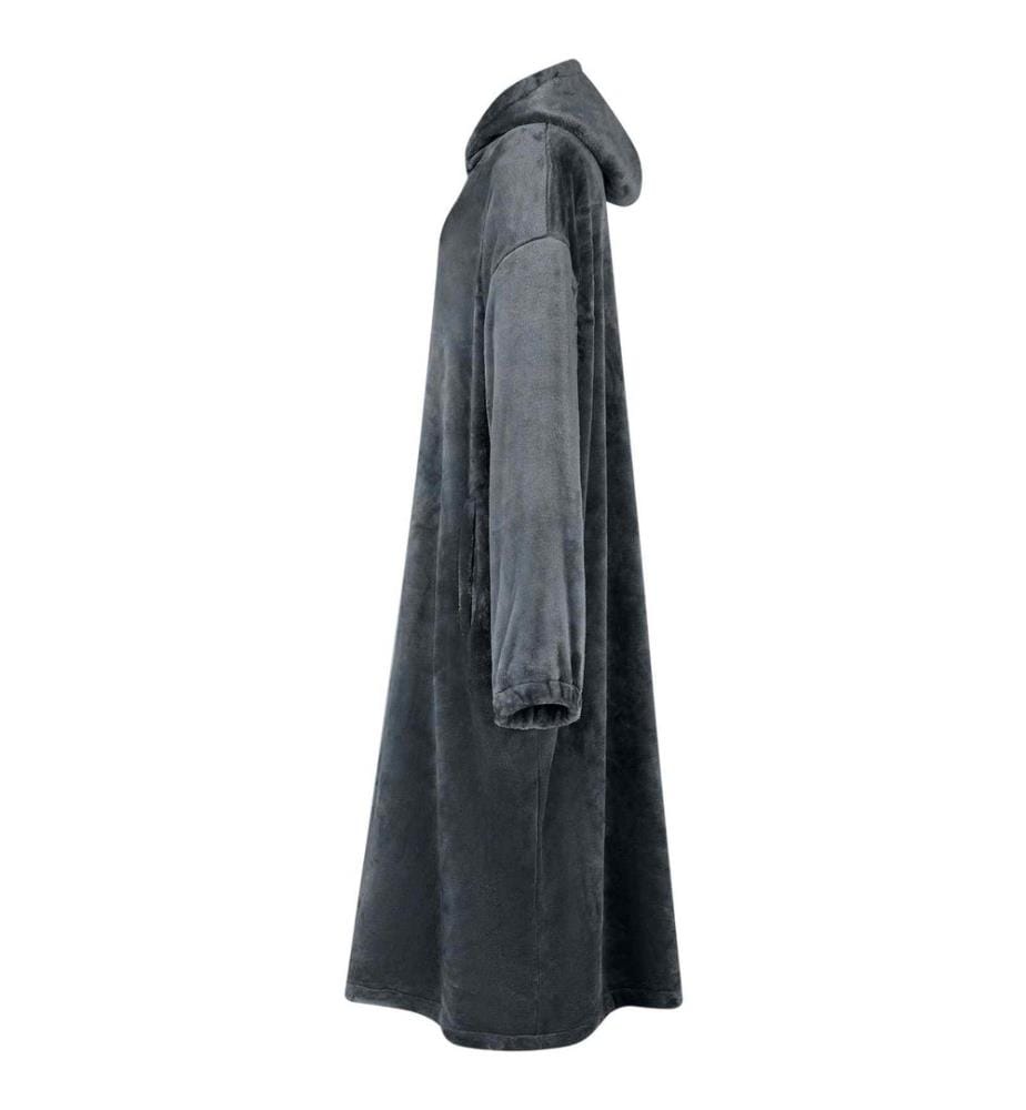 Decken-Hoodie Marineblau M Flanell