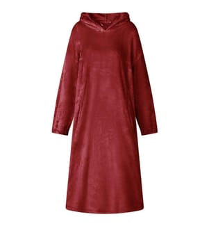 Decken-Hoodie Bordeauxrot S Flanell