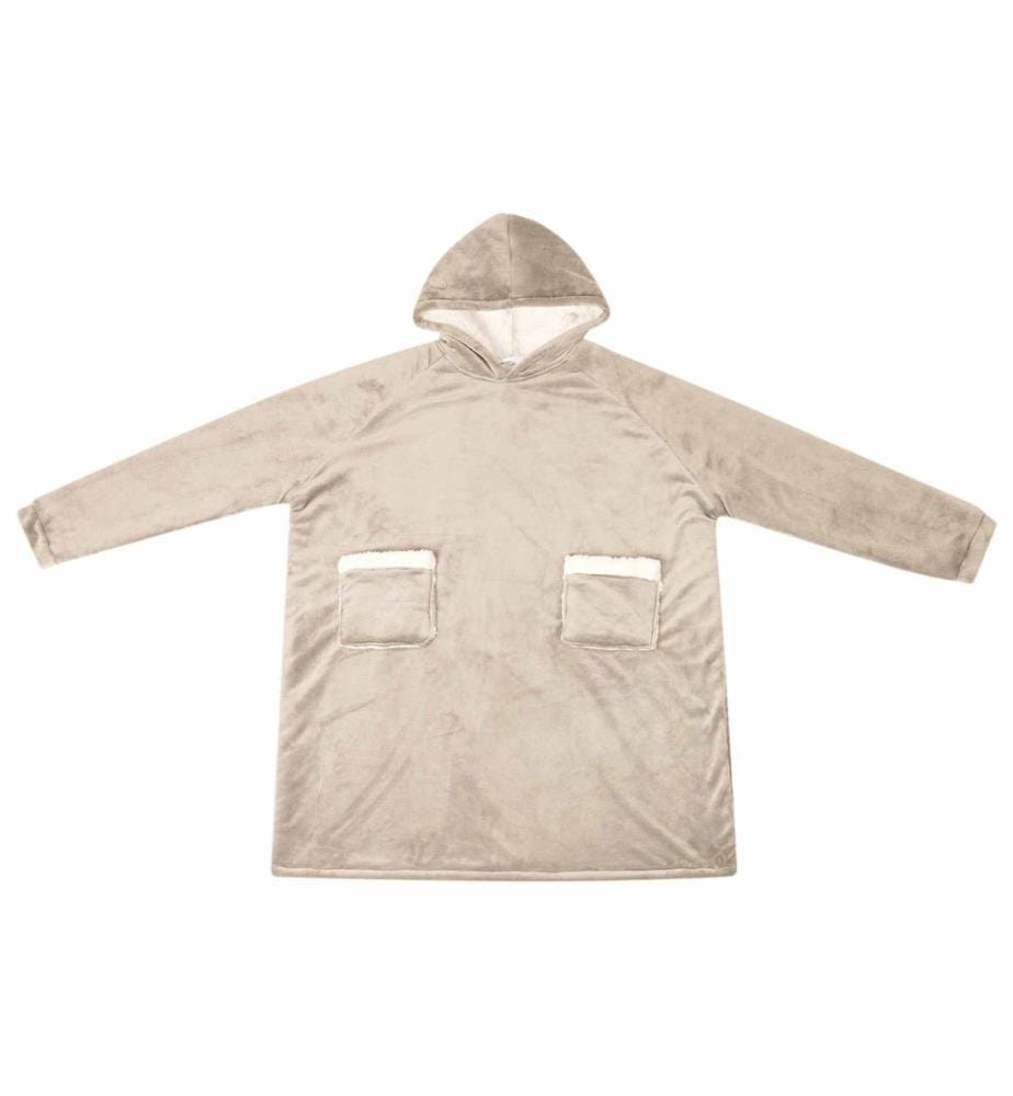 Sweat à capuche couverture Beige M Polaire et flanelle