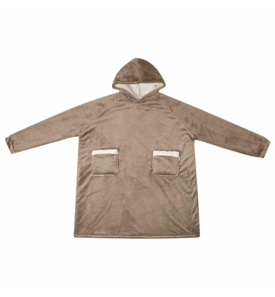 Sweat à capuche couverture Camel M Polaire et flanelle