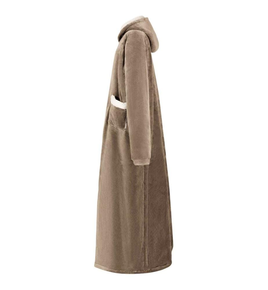 Sweat à capuche couverture Camel M Polaire et flanelle