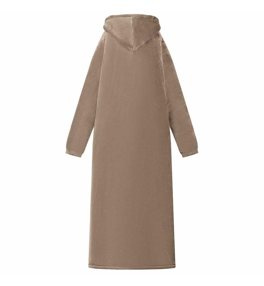 Sweat à capuche couverture Camel L Polaire et flanelle