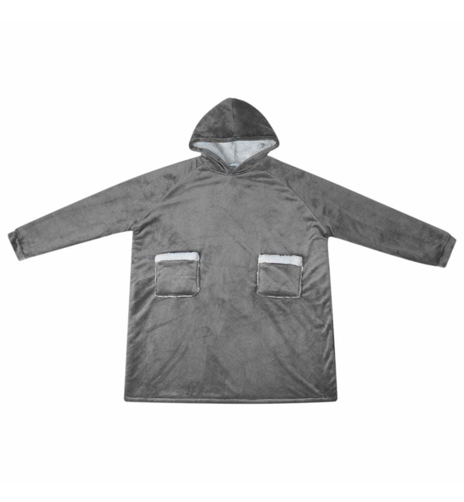 Sweat à capuche couverture Gris foncé M Polaire et flanelle