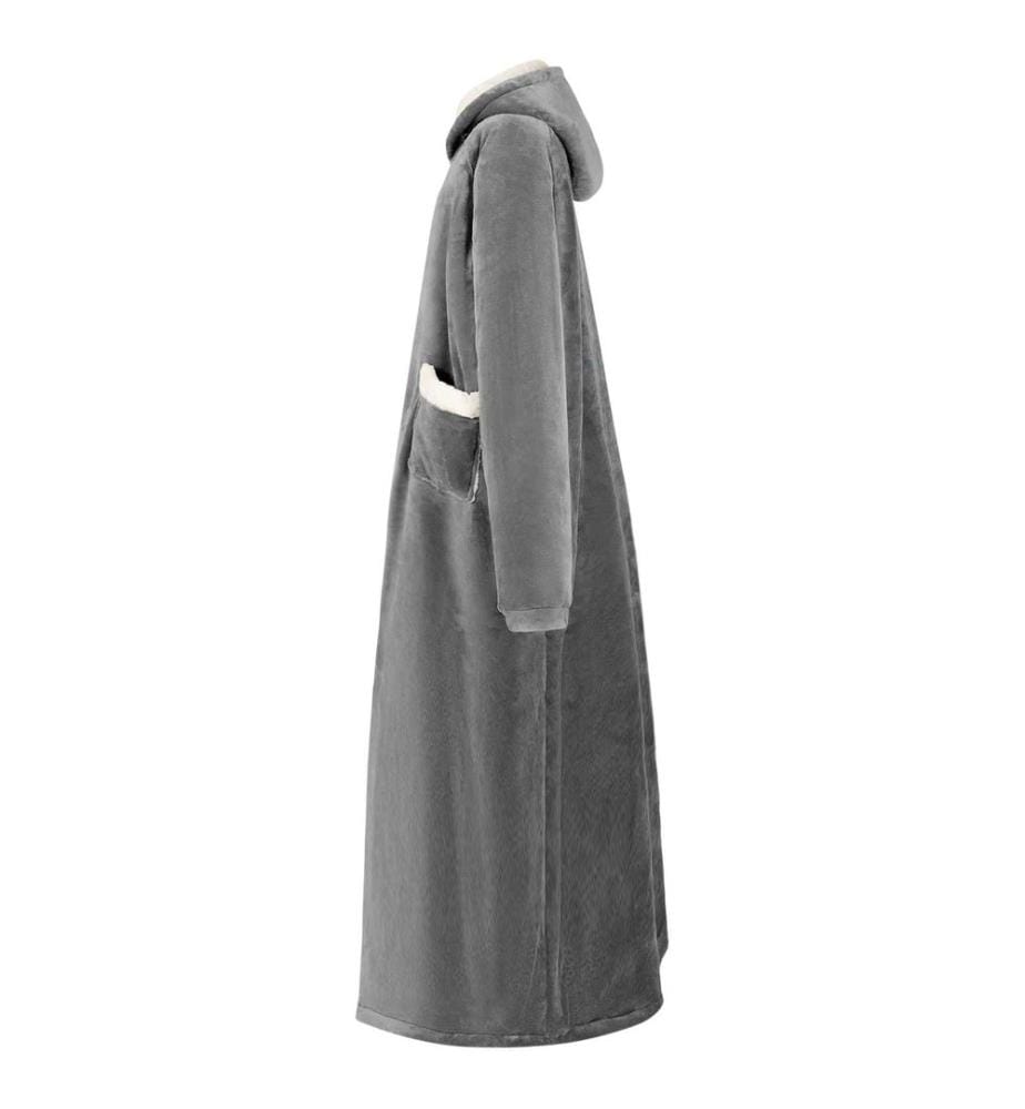 Sweat à capuche couverture Gris foncé M Polaire et flanelle