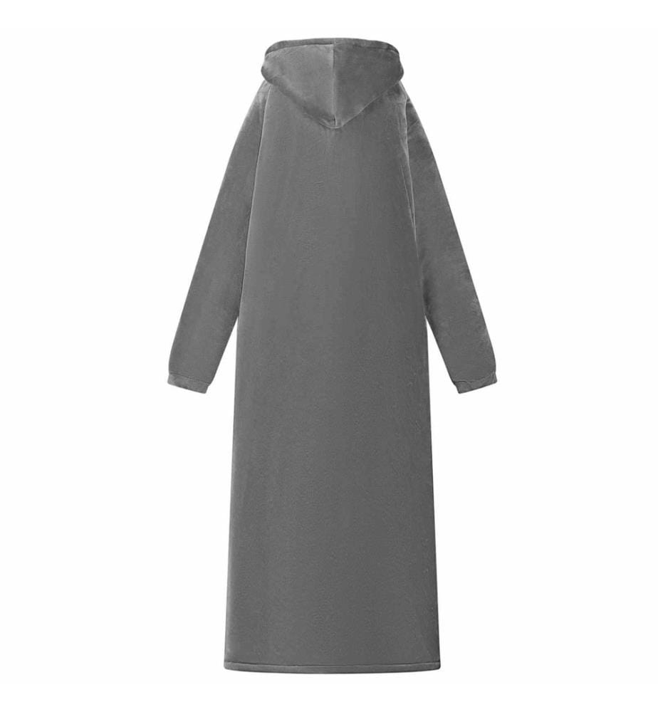 Sweat à capuche couverture Gris foncé M Polaire et flanelle