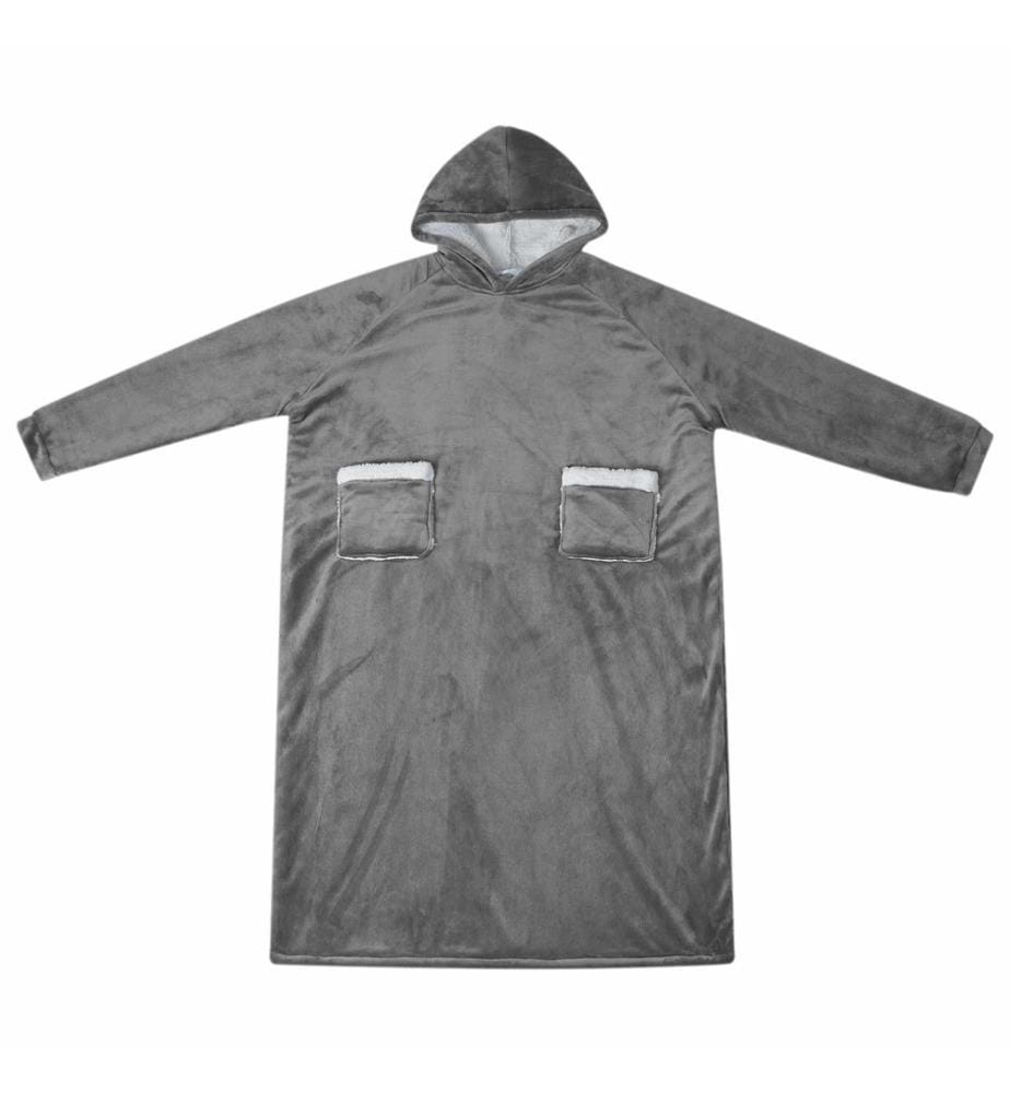 Sweat à capuche couverture Gris foncé L Polaire et flanelle