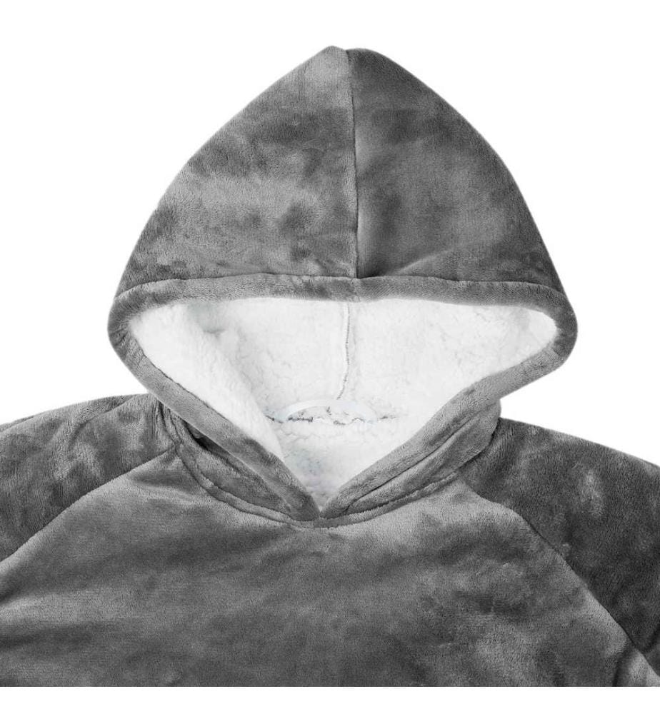 Sweat à capuche couverture Gris foncé L Polaire et flanelle