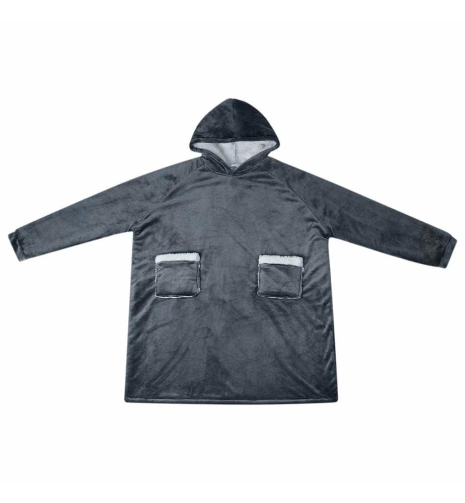Sweat à capuche couverture Bleu marine M Polaire et flanelle