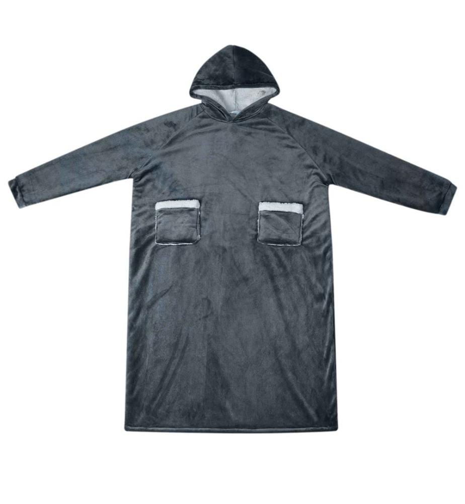 Sweat à capuche couverture Bleu marine M Polaire et flanelle