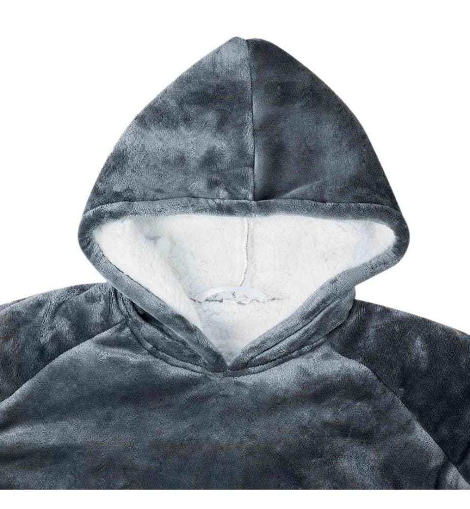 Sweat à capuche couverture Bleu marine M Polaire et flanelle