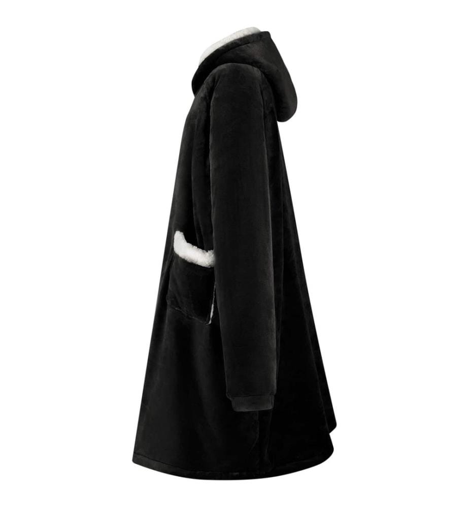 Sweat à capuche couverture Noir L Polaire et flanelle