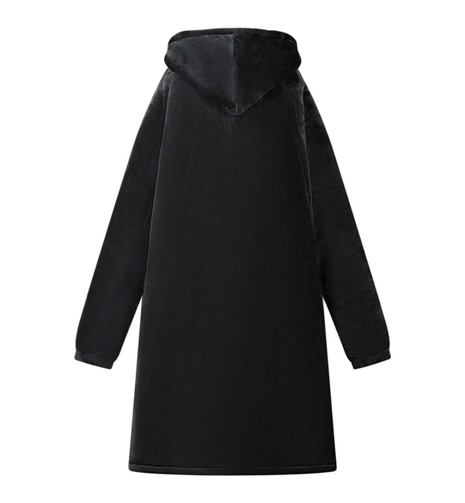 Sweat à capuche couverture Noir L Polaire et flanelle