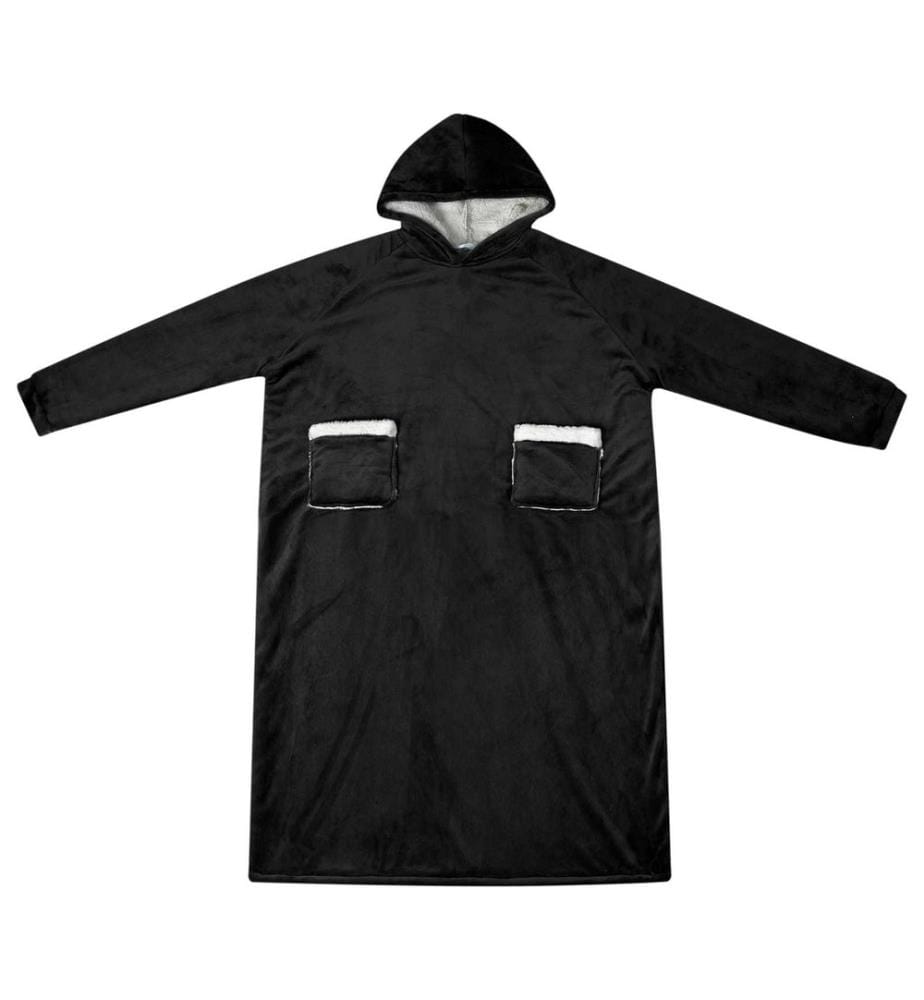 Sweat à capuche couverture Noir M Polaire et flanelle