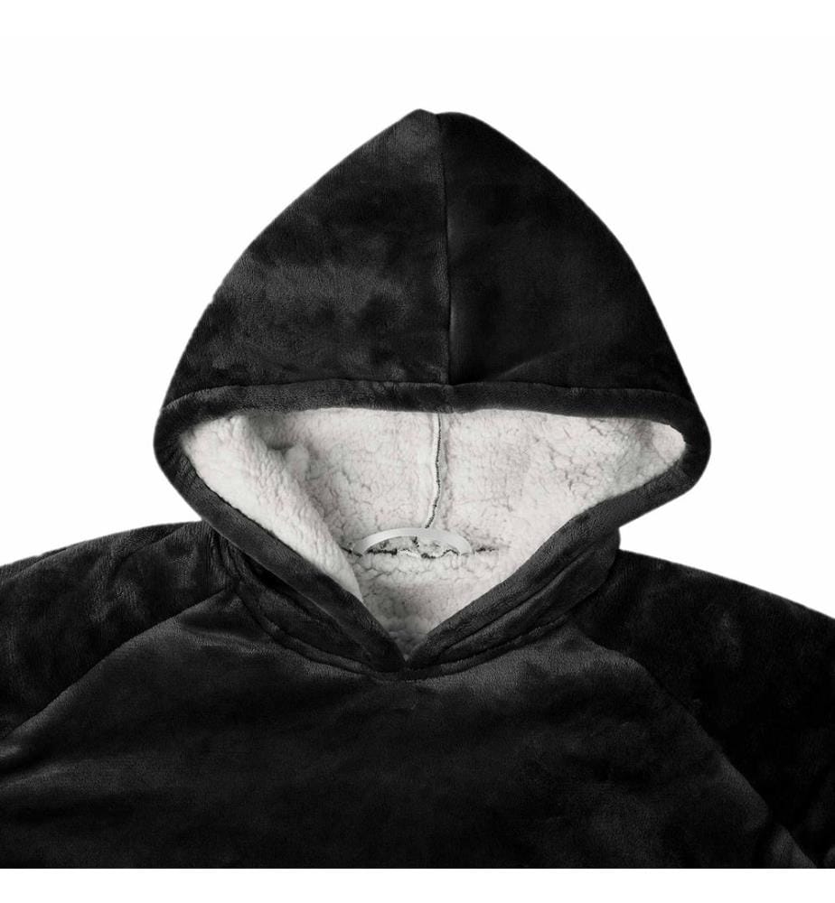 Sweat à capuche couverture Noir L Polaire et flanelle