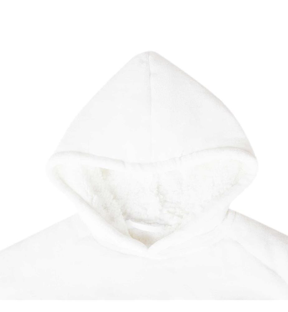 Decken-Hoodie Weiss L Fleece und Flanell
