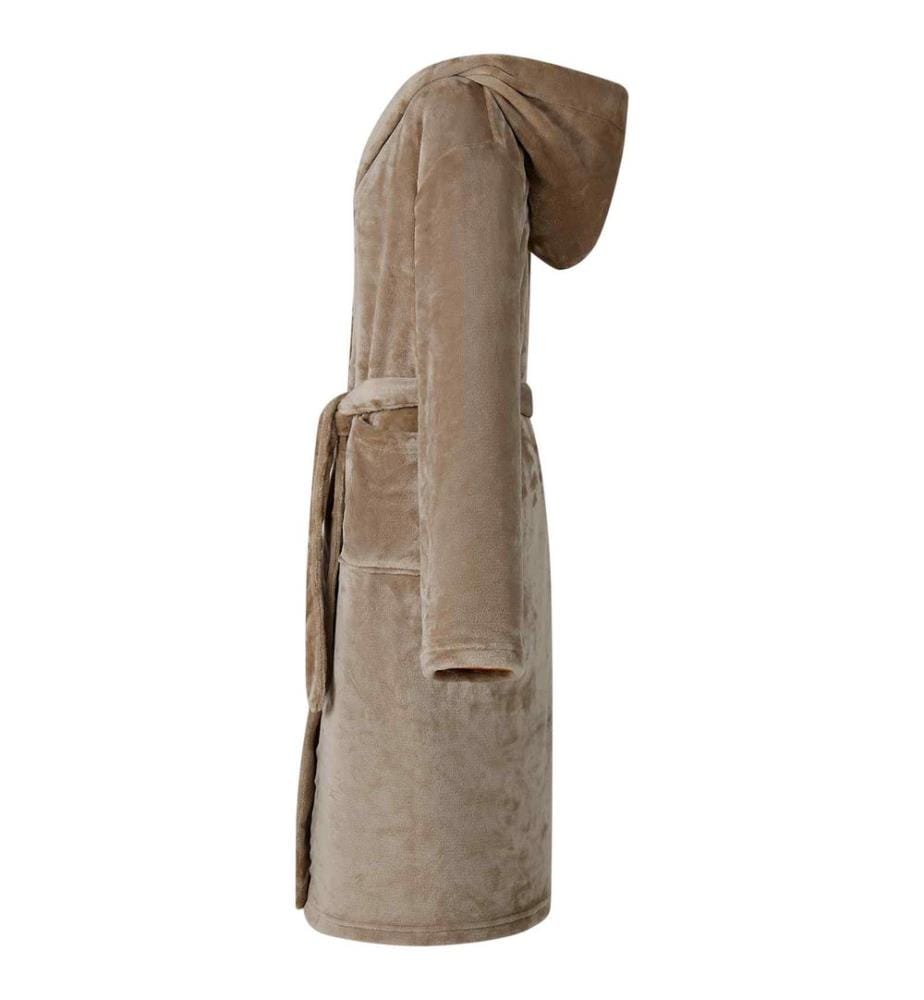 Peignoir avec capuche Camel m Flanelle