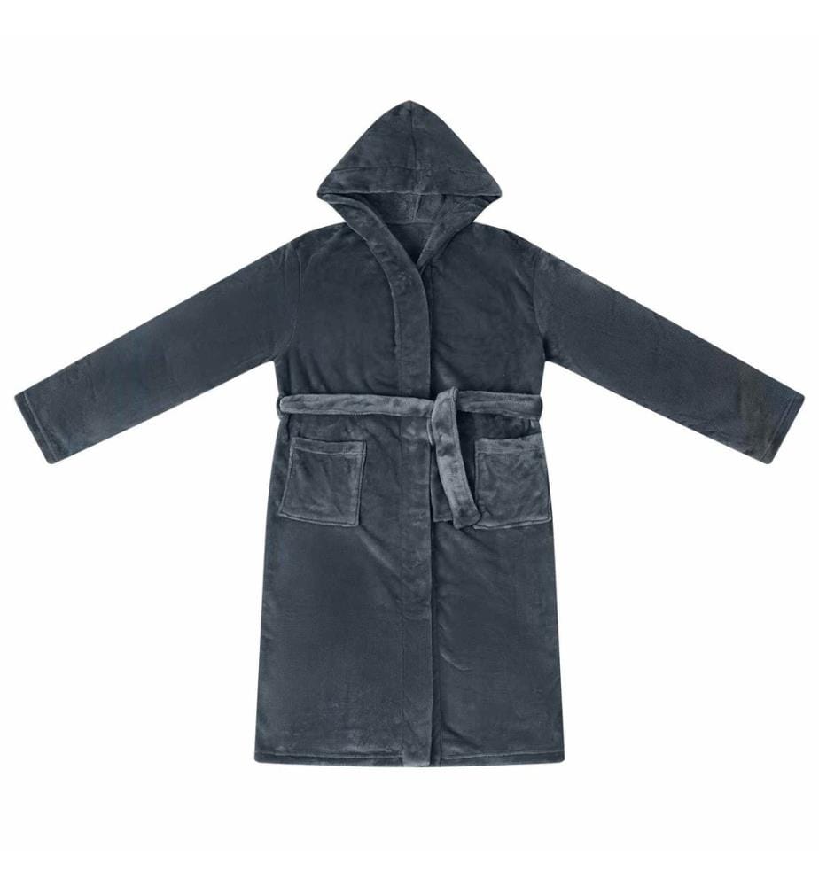 Peignoir avec capuche Bleu marine xxxl Flanelle