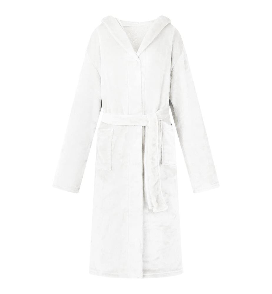 Peignoir avec capuche Blanc s Flanelle