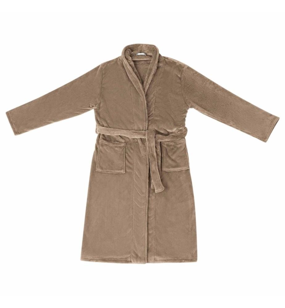 Robe de bain sans capuche Camel l Flanelle