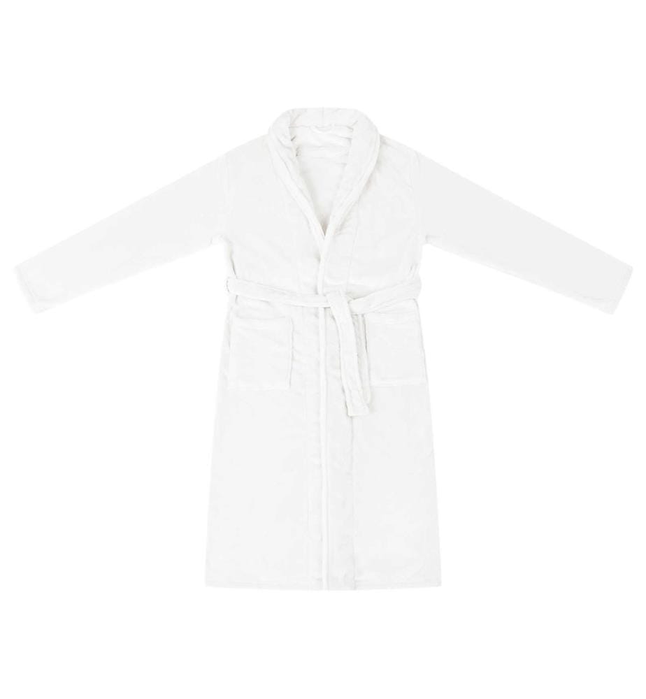 Robe de bain sans capuche Blanc s Flanelle