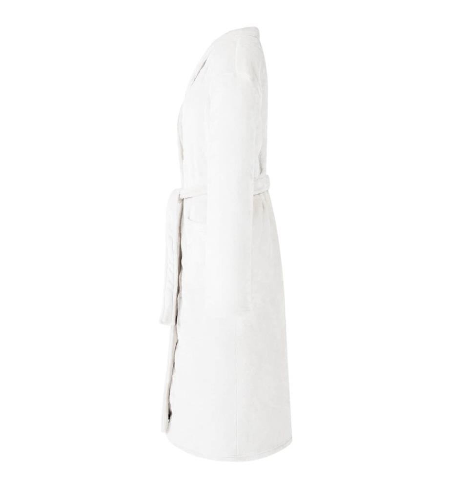 Bademantel ohne Kapuze Weiss XL Flanell