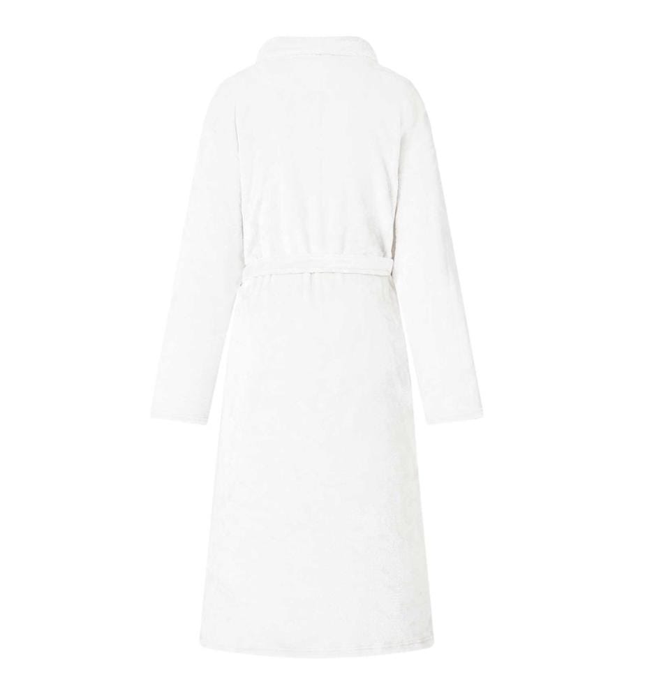 Bademantel ohne Kapuze Weiss XL Flanell