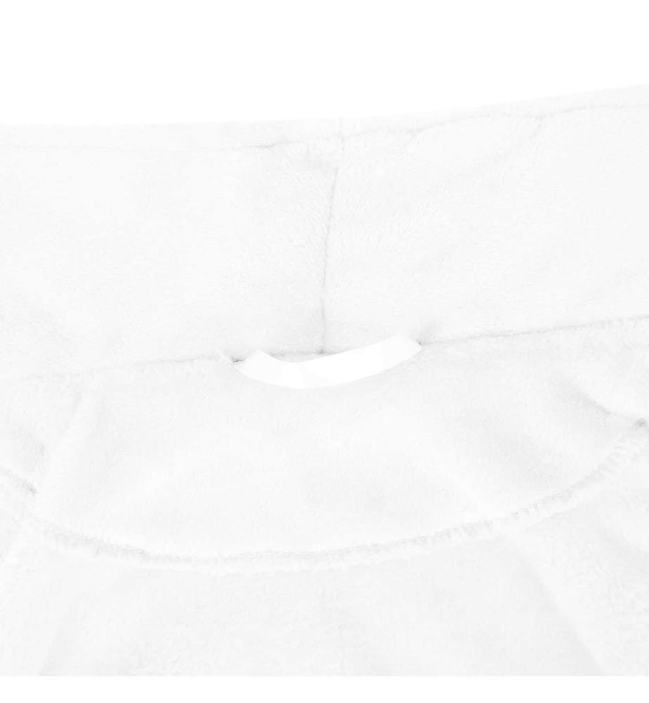 Bademantel ohne Kapuze Weiss XL Flanell