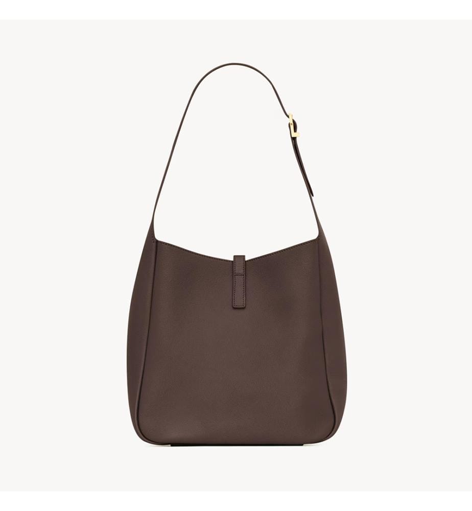 Le 5 à 7 Supple Small Tasche aus genarbtem Leder - Braun
