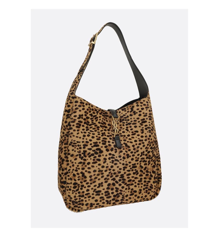 Tasche Le 5 à 7 Large Hobo Ponyhaar - Beige / Schwarz