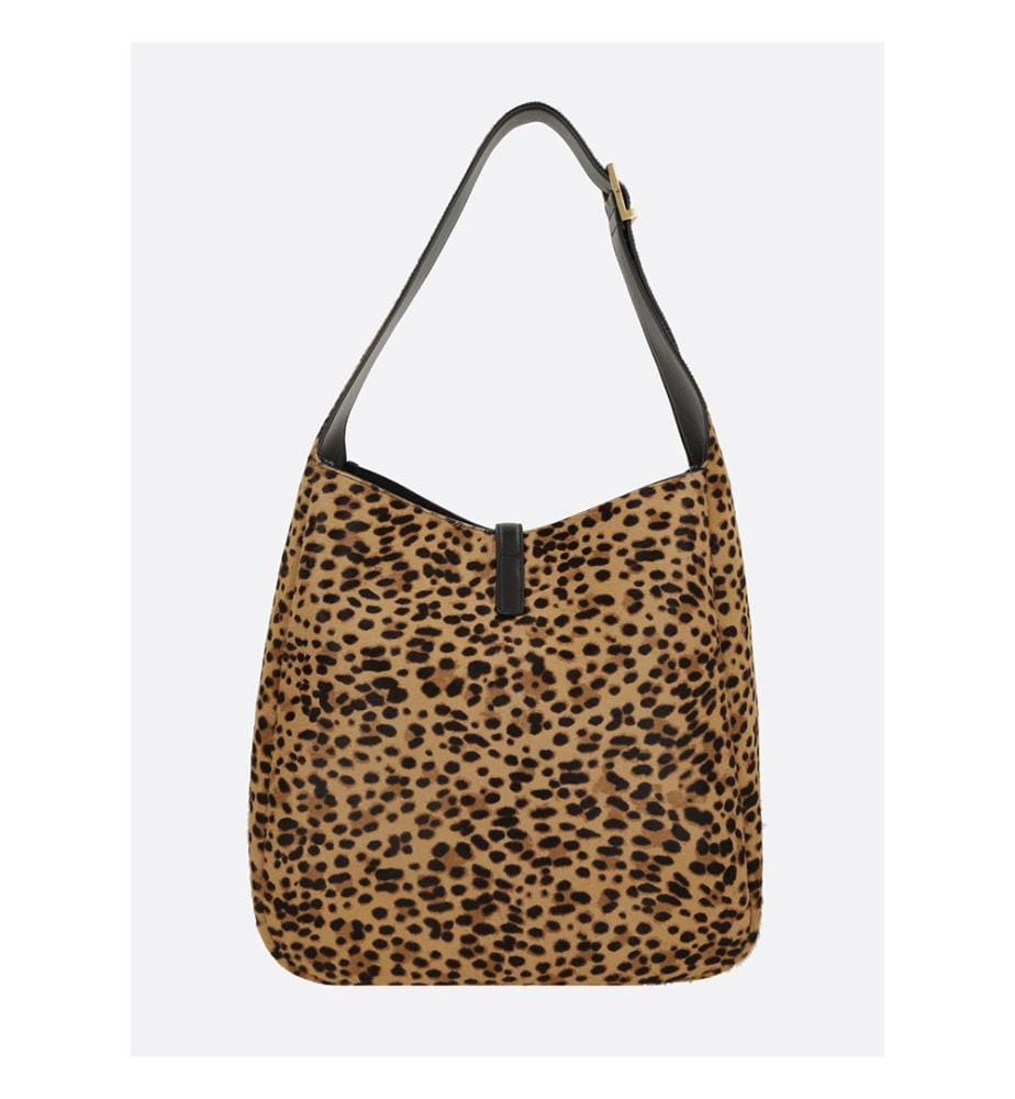 Tasche Le 5 à 7 Large Hobo Ponyhaar - Beige / Schwarz