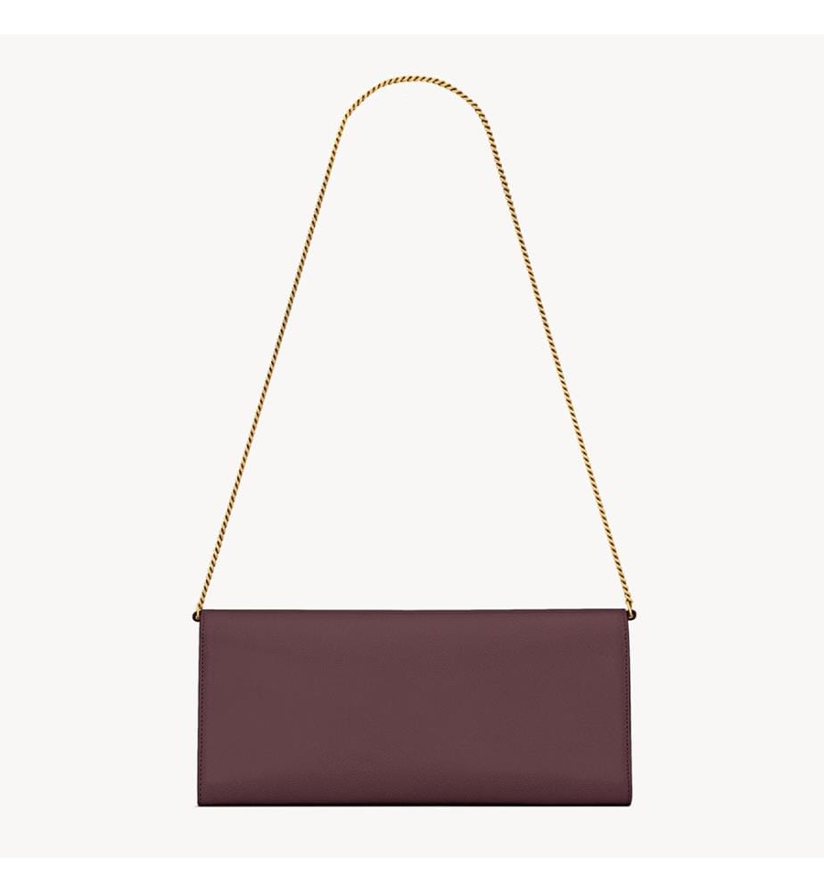 Kate Clutch aus genarbtem Leder - Bordeaux