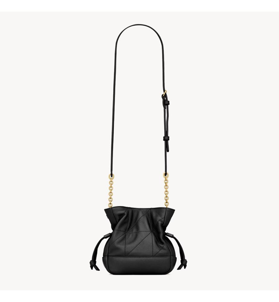 Mini sac Jamie bandoulière cuir d'agneau - Noir