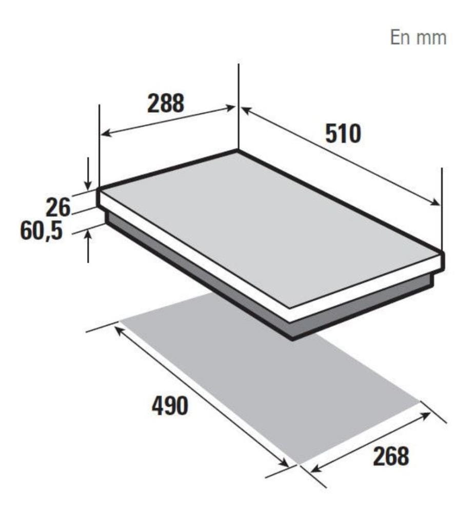 Table de cuisson BRANDT - Modèle : BPV 6210 B
