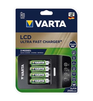 LCD Ultra Fast Charger Plus - inkl. AA - 4 Stück